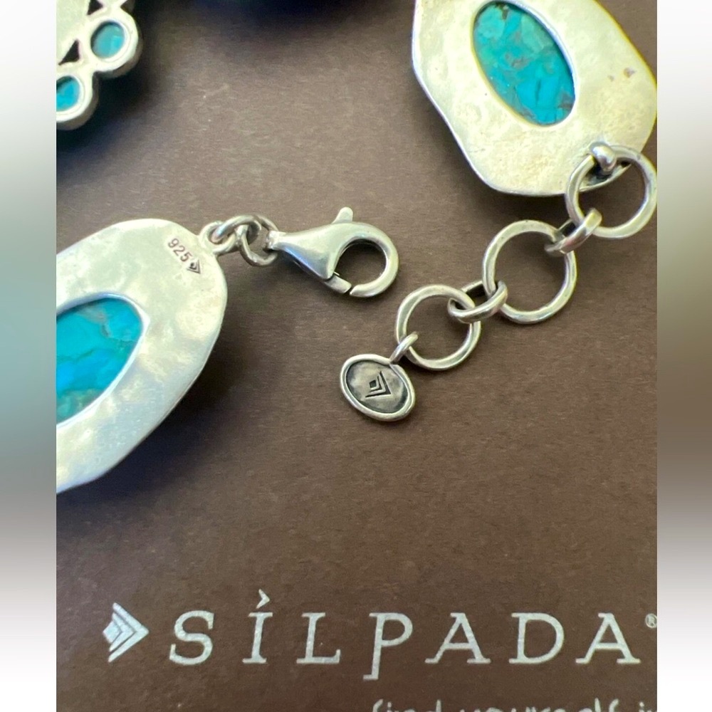Silpada Sterling Silver, Turquoise & Brass 
“Santa Fe'” Bracelet - Picture 8 of 11
